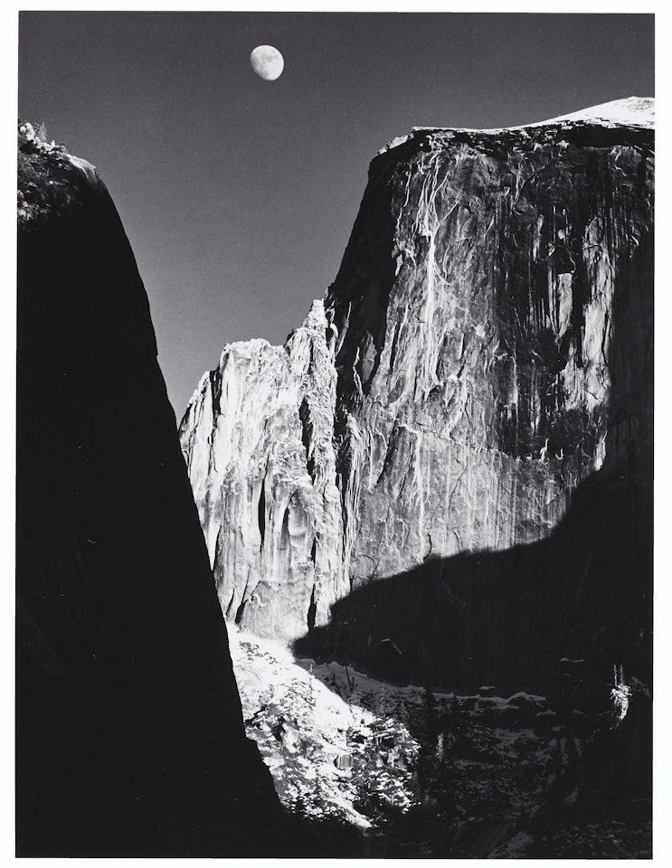 Moon and Half Dome, Yosemite National Park, California, 1960 by Ansel Adams
