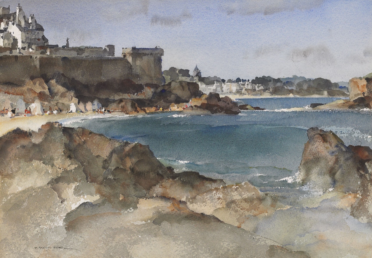 A Blue Day, St. Malo by William Russell Flint