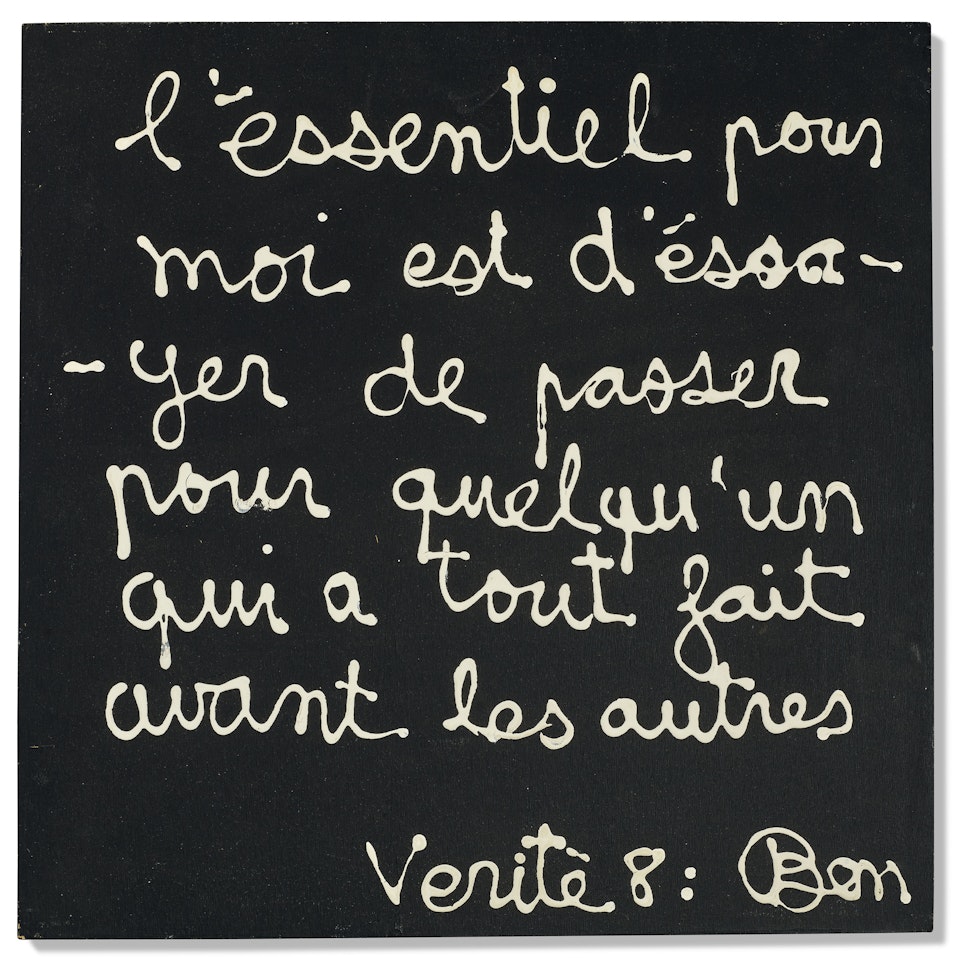 L'essentiel pour moi c'est d'essayer by Ben Vautier