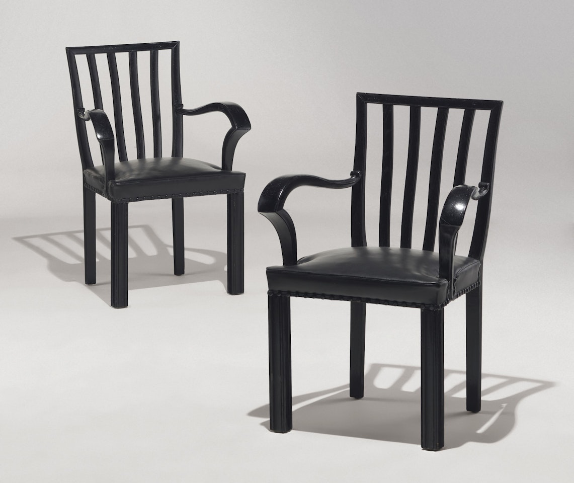 PAIR OF ARMCHAIRS, FROM A PRIVATE COMMISSION, AUSTRIA by Josef Hoffmann