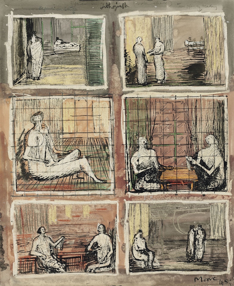 Figures in Settings by Henry Moore