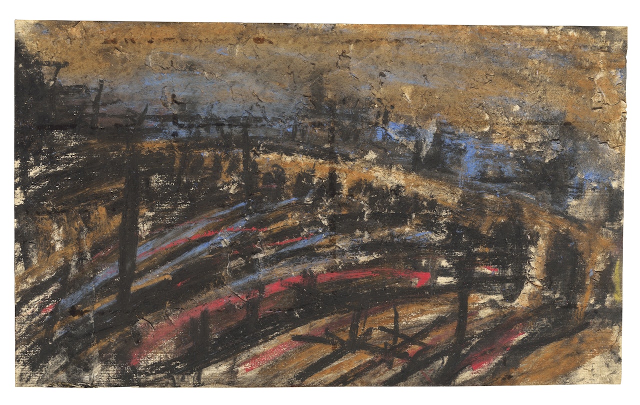 York Way Railway Bridge from the Caledonian Road by Leon Kossoff