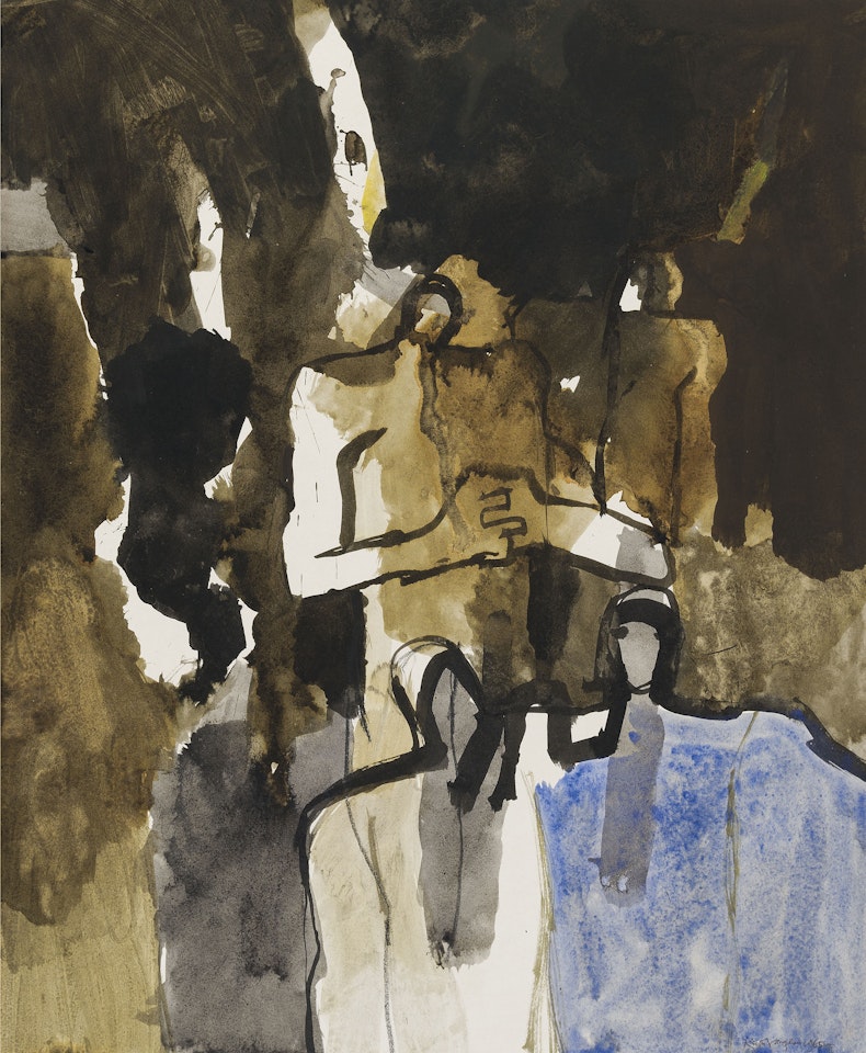 Procession of Figures, Umber and Blue by Keith Vaughan