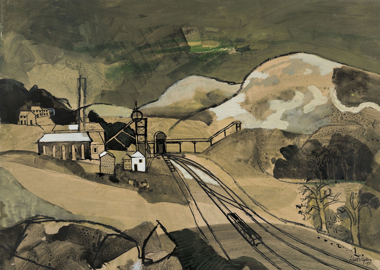 Welsh Industrial Landscape by Keith Vaughan
