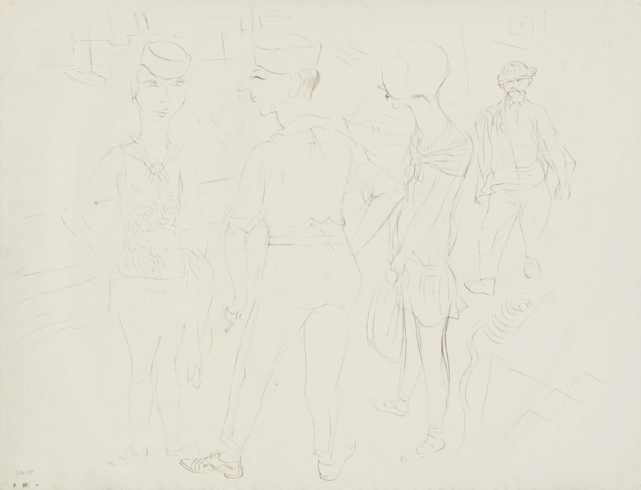Hafenszene Frankreich by George Grosz