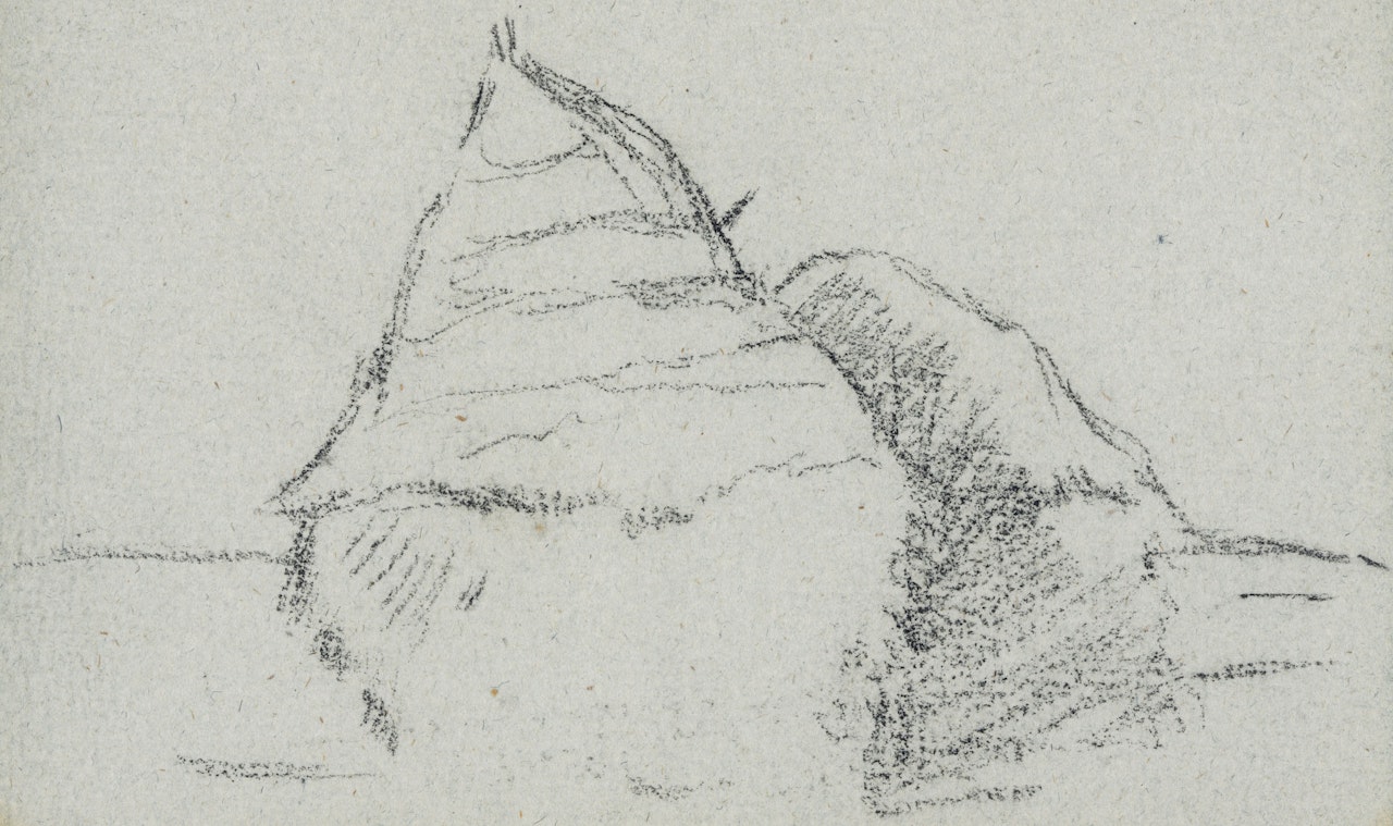 (i) Meules de foin; (ii) Une maison by Camille Pissarro