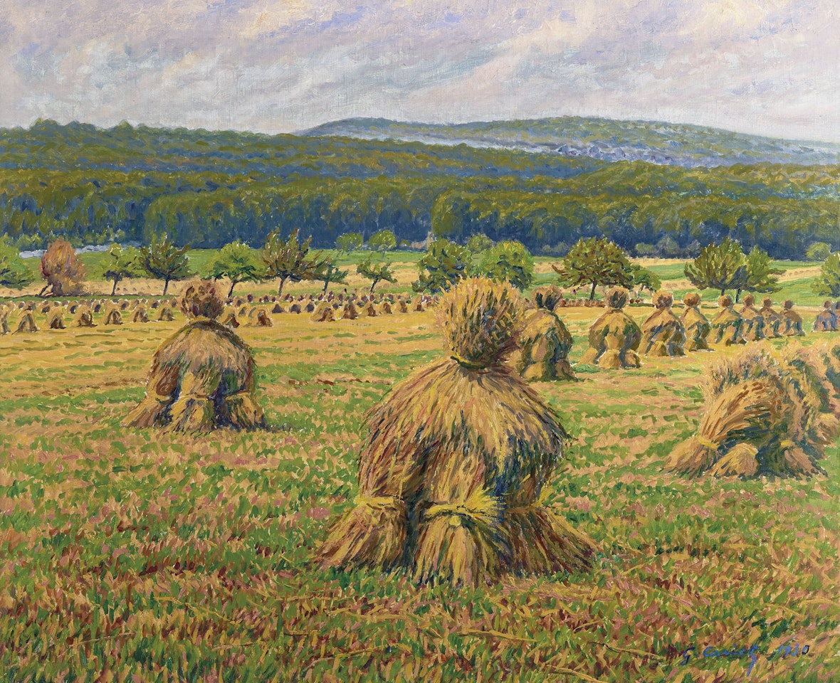 Les meules de foin by Gustave Cariot