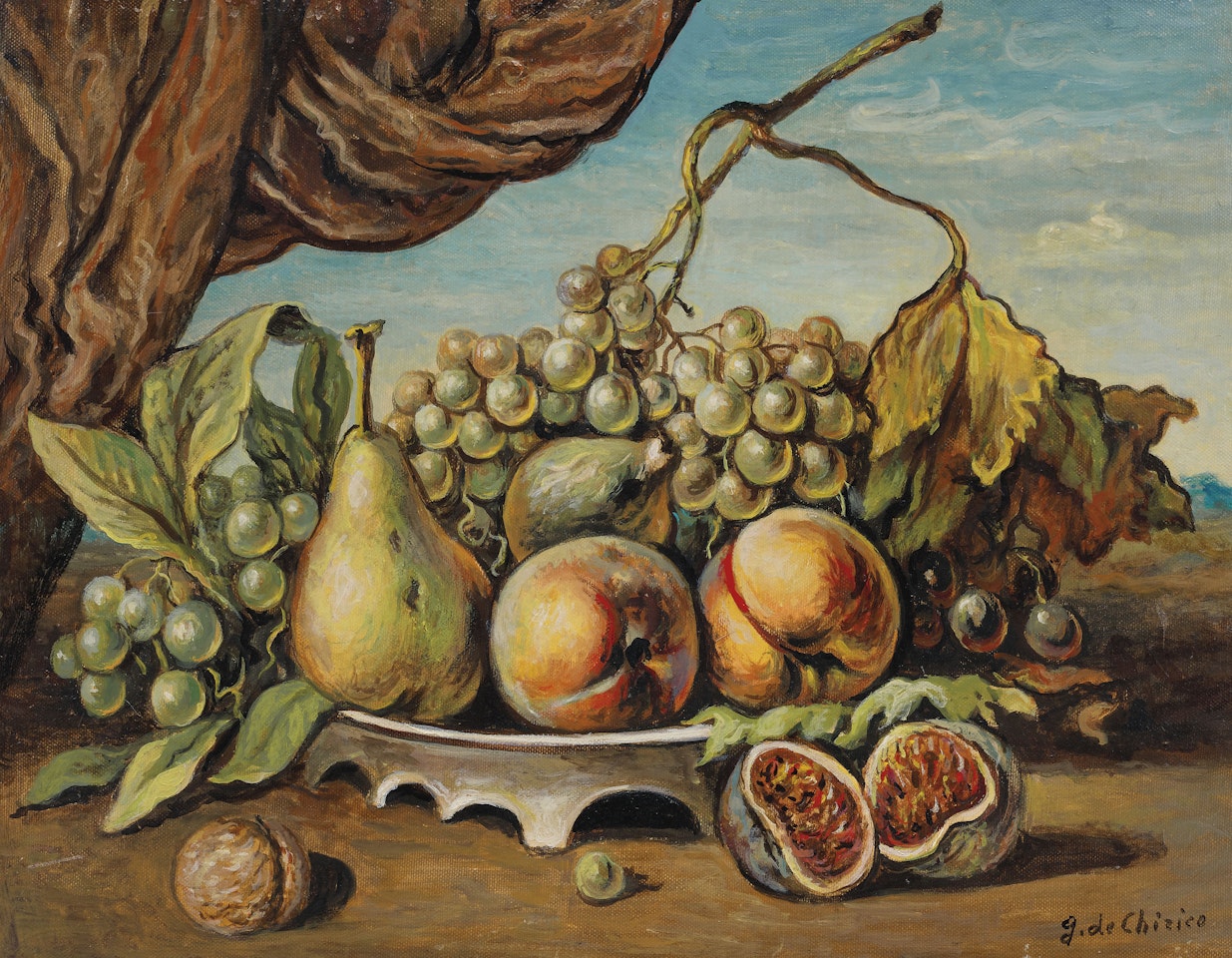 Natura morta con drappo by Giorgio de Chirico