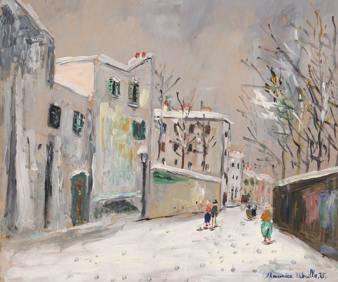 Rue Saint-Vincent sous la neige, Montmartre by Maurice Utrillo