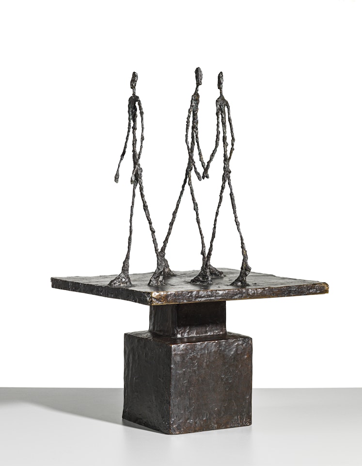 Trois hommes qui marchent (Grand plateau) by Alberto Giacometti
