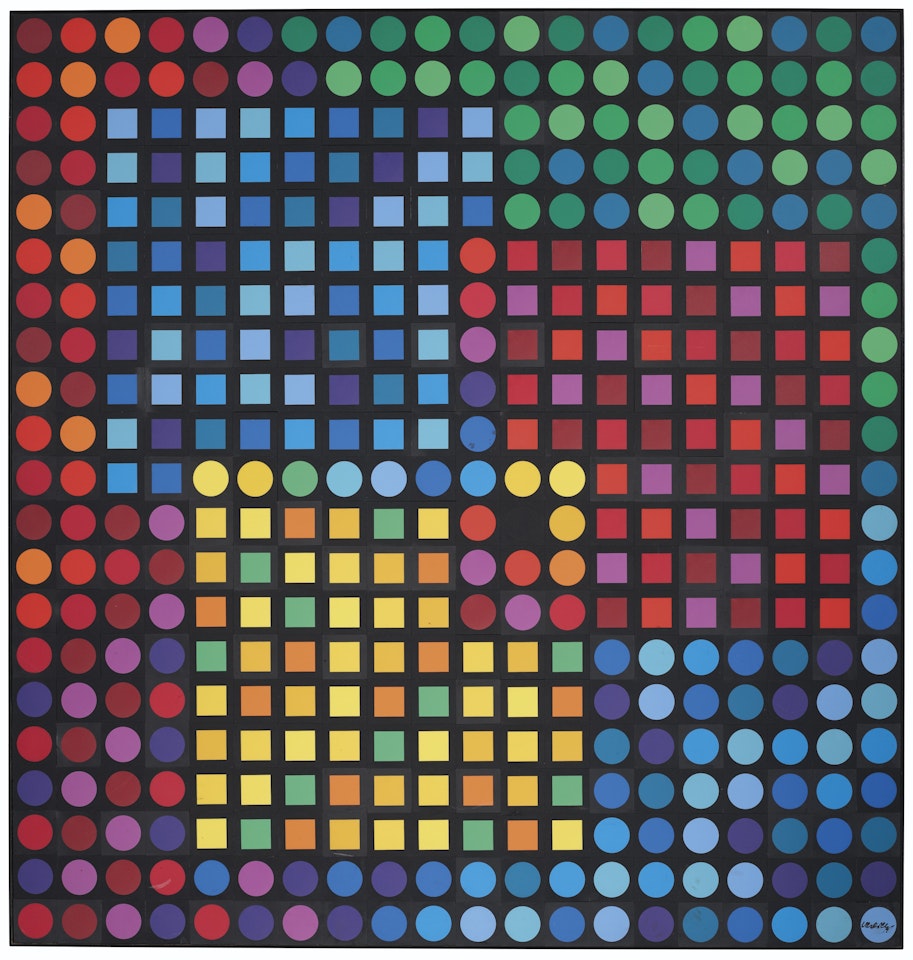 Orion Noir Negative by Victor Vasarely