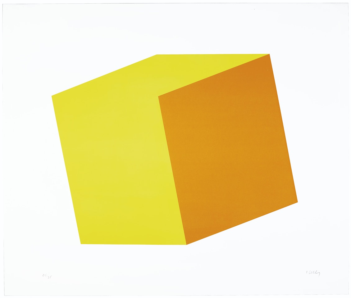 Yellow/Orange, from Series of Ten Lithographs by Ellsworth Kelly