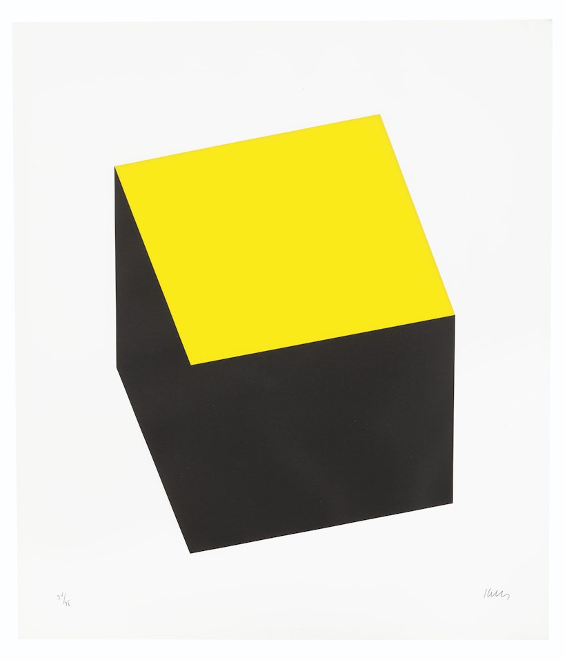 Yellow/Black, from Series of Ten Lithographs by Ellsworth Kelly
