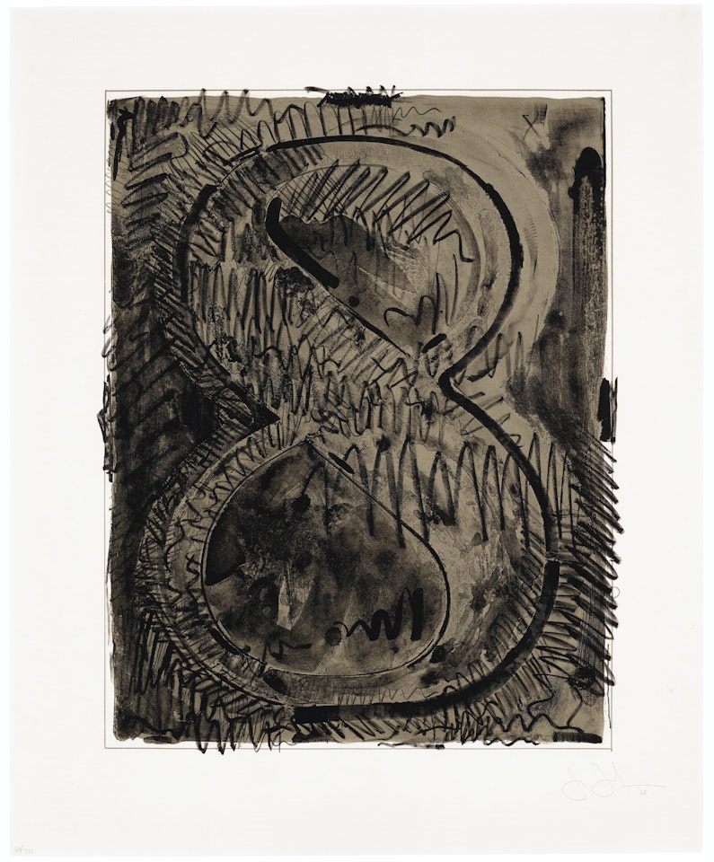 Figure 8, from Black Numeral Series by Jasper Johns