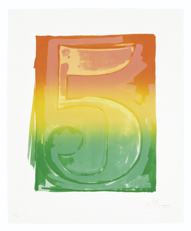 Figure 5, from Color Numeral Series by Jasper Johns