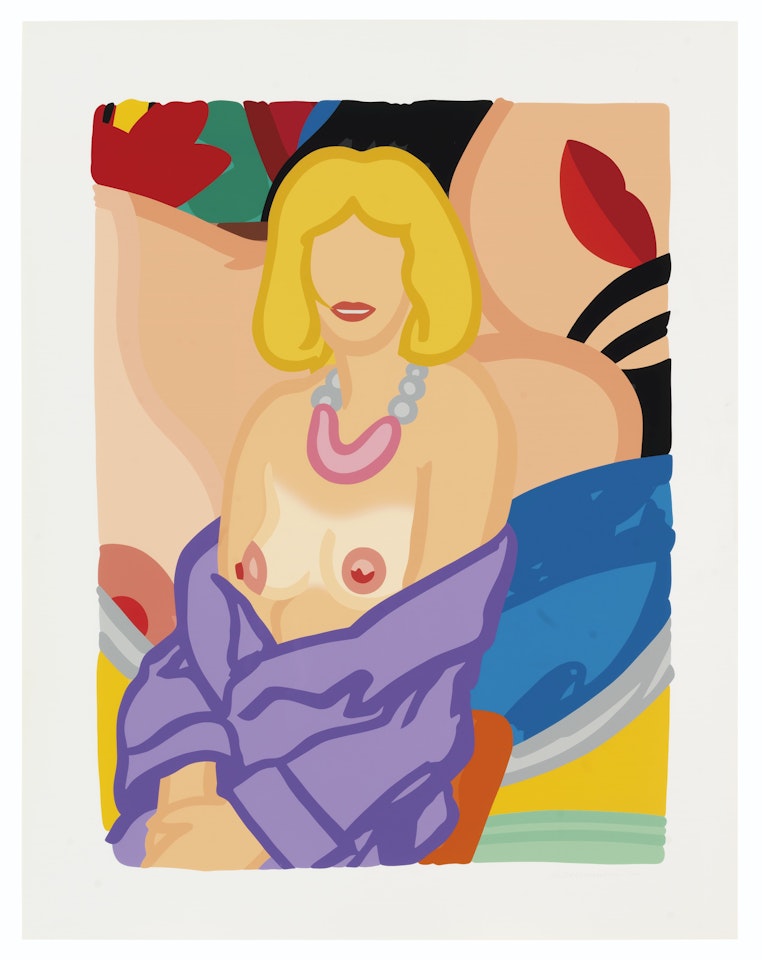 Claire Sitting with Robe Half Off (Vivienne), from Portfolio 90 by Tom Wesselmann