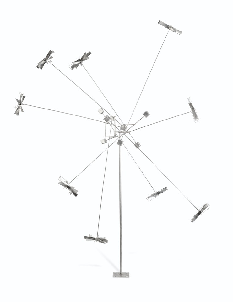 Nine Rotors, Nine Cubes by George Rickey