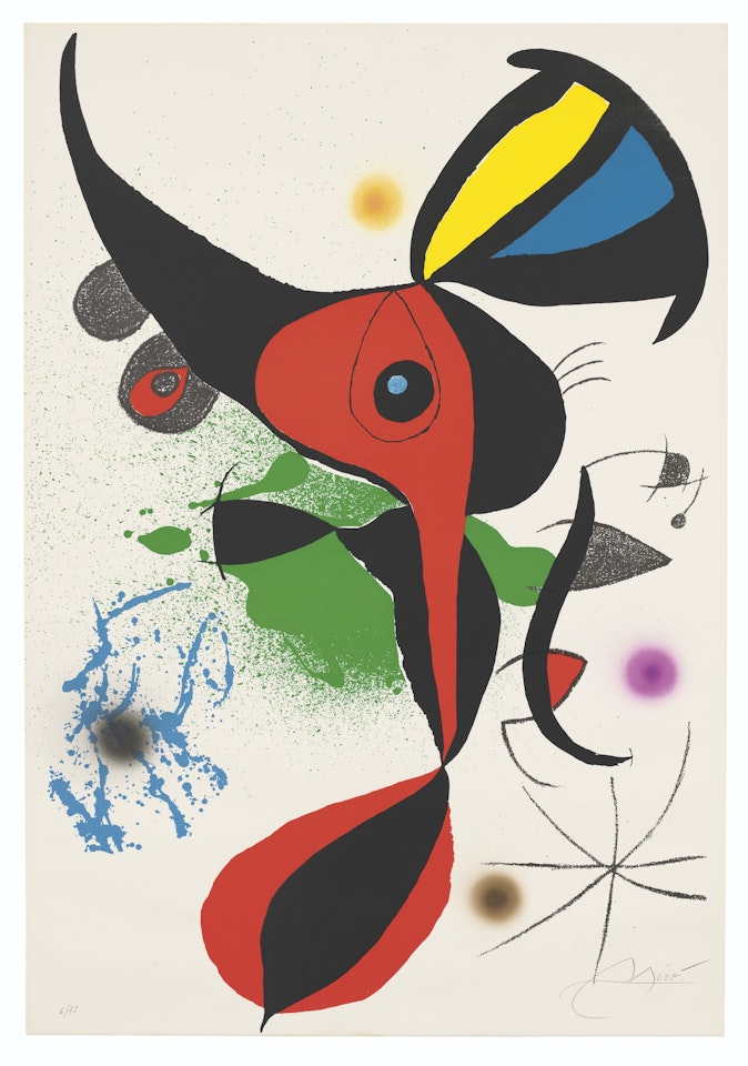 Plate II from: Oda a Joan Miró by Joan Miró