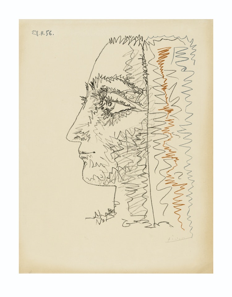 Profil en trois couleurs by Pablo Picasso