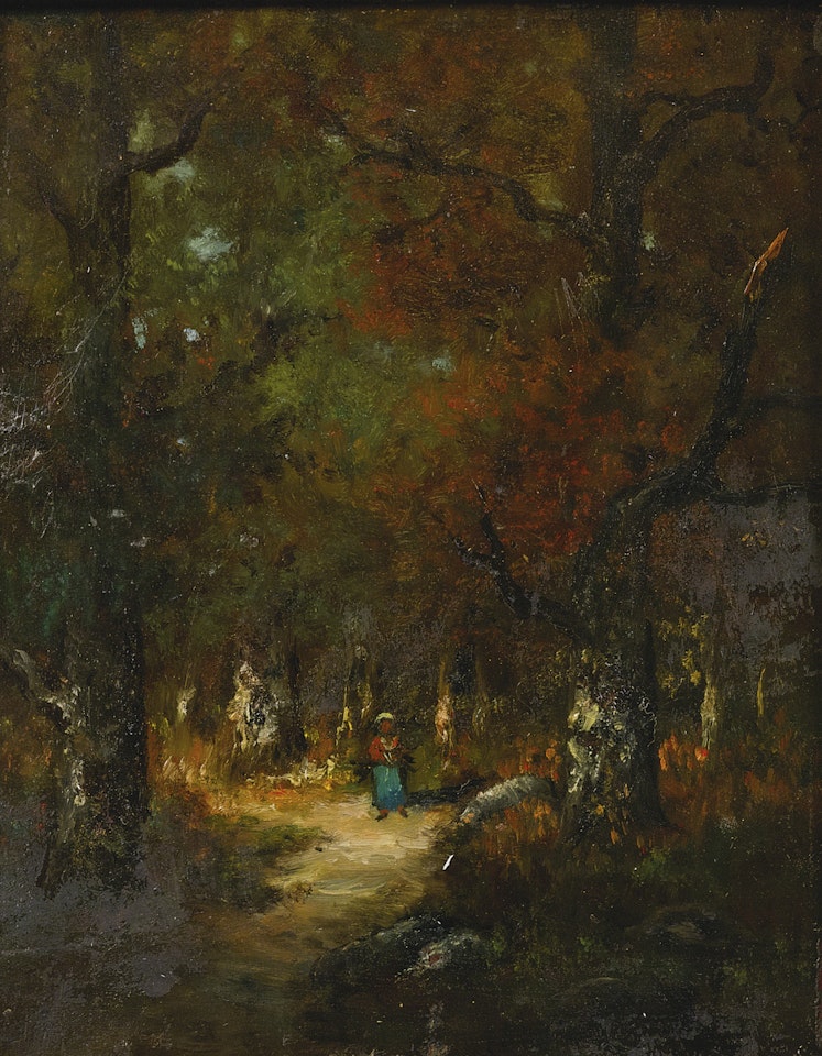 A CLEARING IN THE WOODS by French School