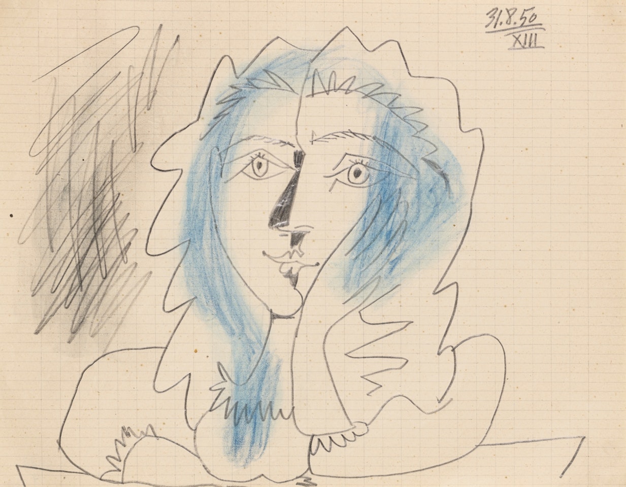 CHEVELURE BLEUE by Pablo Picasso