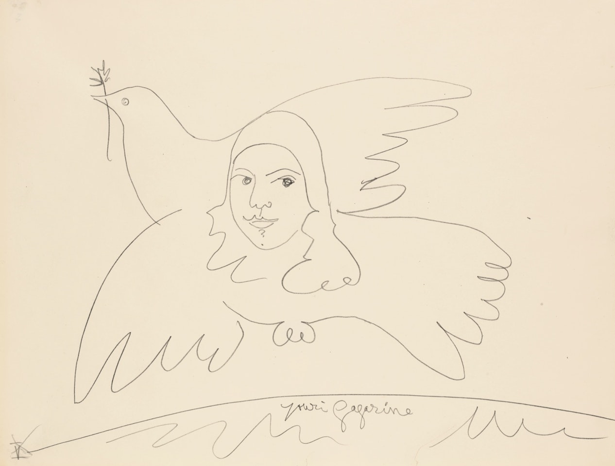 ÉTUDE POUR YOURI GAGARINE by Pablo Picasso