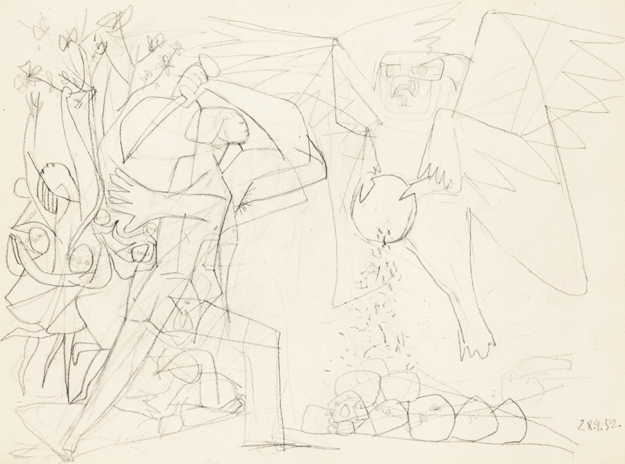 ÉTUDE POUR LA GUERRE ET LA PAIX by Pablo Picasso