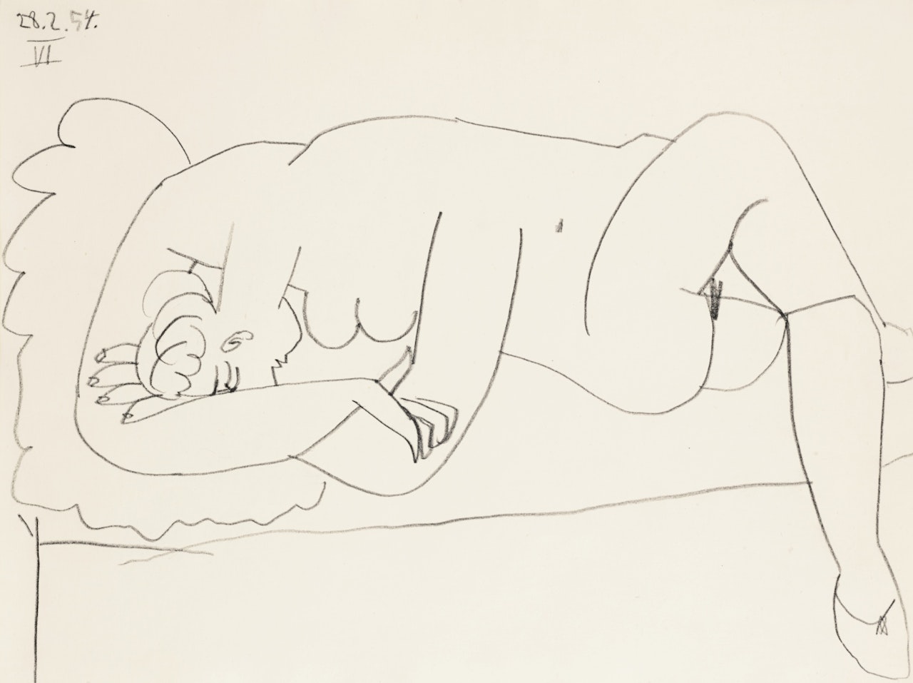 NU COUCHÉ ENDORMI by Pablo Picasso