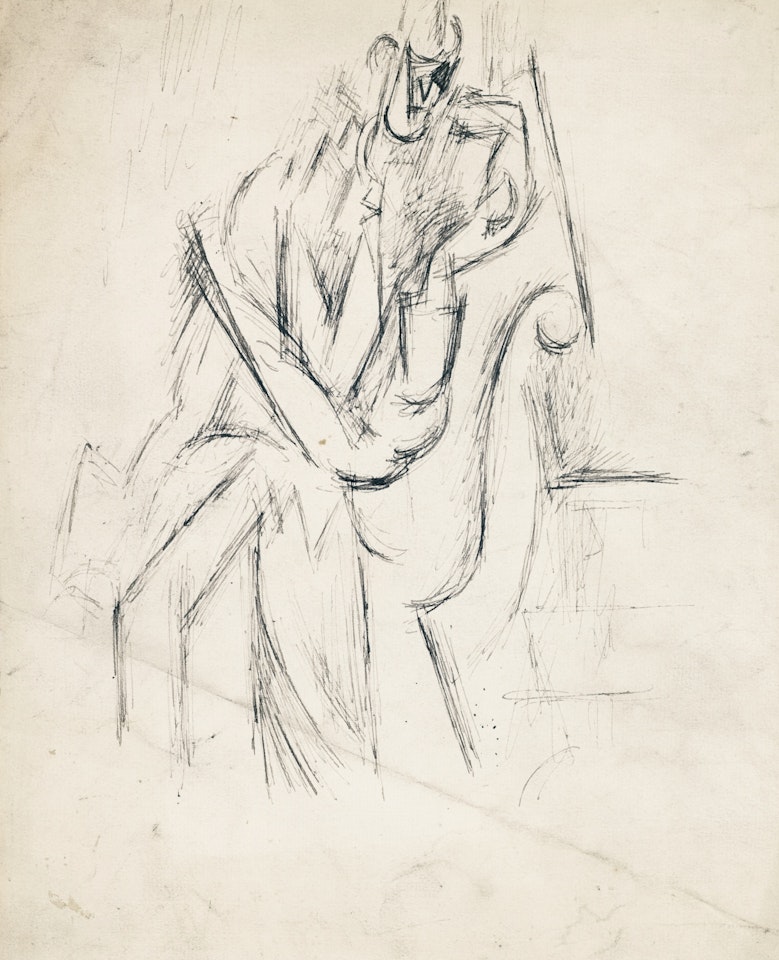 HOMME ASSIS by Pablo Picasso