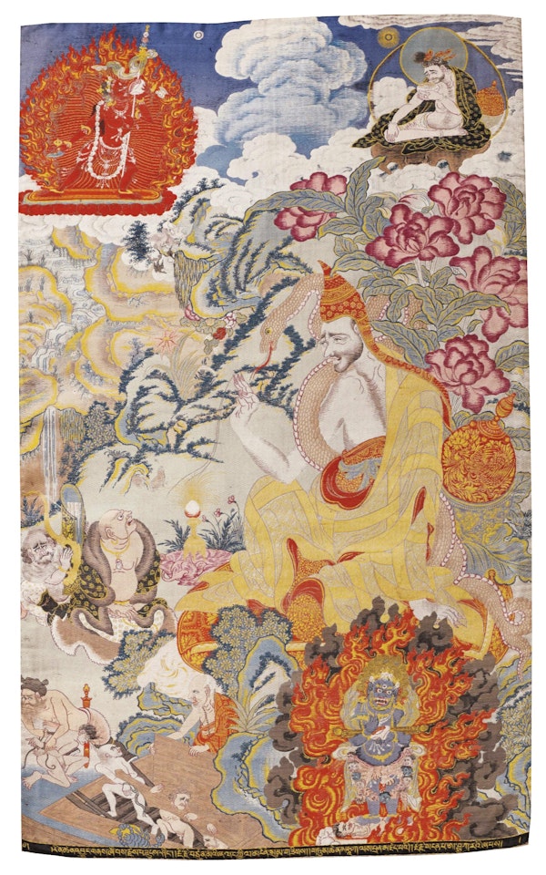 A WOVEN THANGKA DEPICTING ABHAYAKARAGUPTA
 by Anonymous