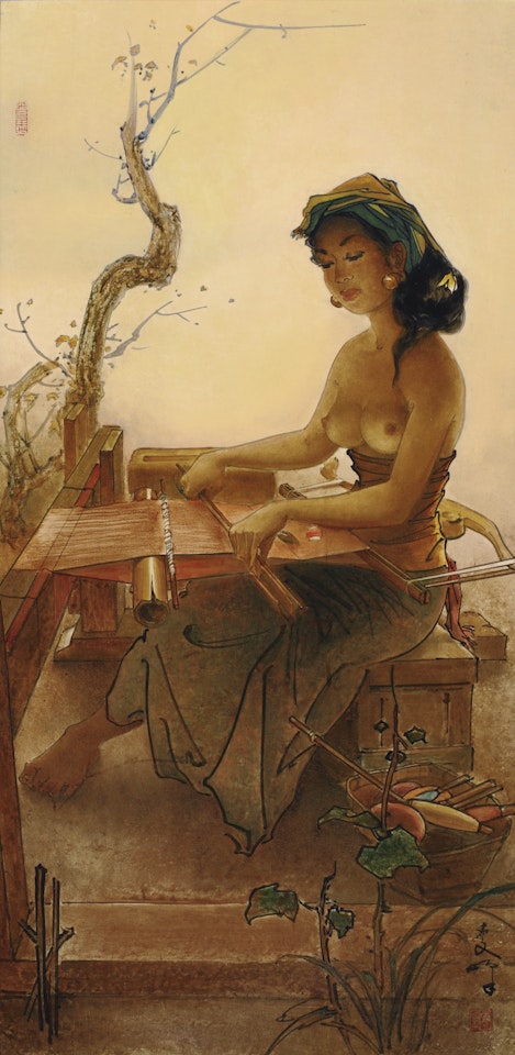 WANITA MENENUN (WEAVER) by Lee Man Fong