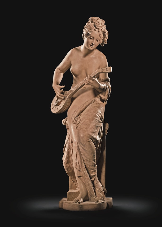 LA CIGALE (GIRL WITH A MANDOLIN) by Albert-Ernest Carrier-Belleuse