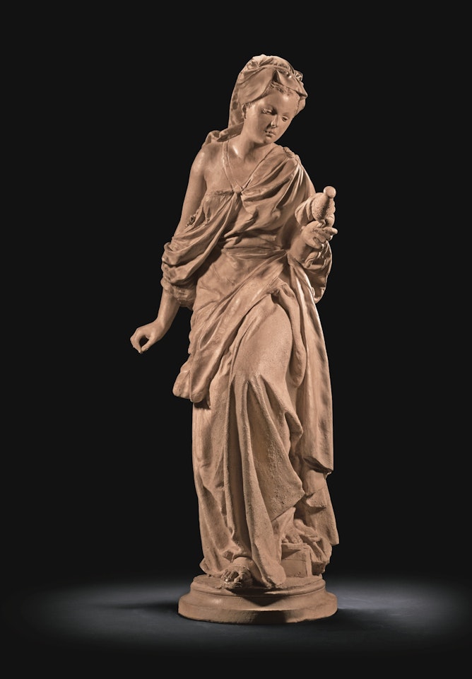 LA FILEUSE by Albert-Ernest Carrier-Belleuse
