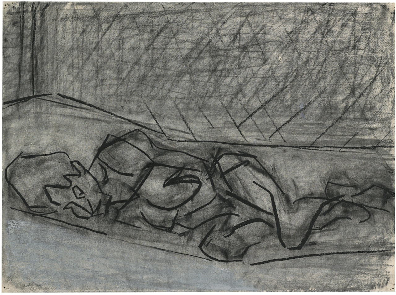 RECLINING NUDE II by Frank Auerbach