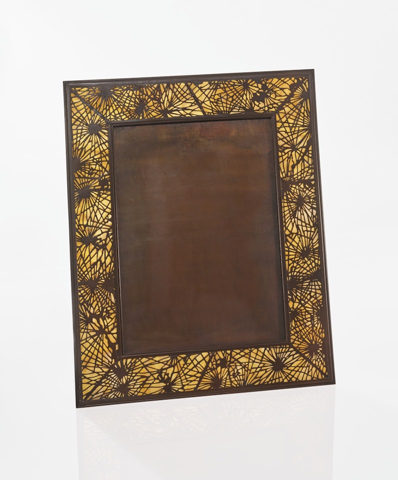 MONUMENTAL “PINE NEEDLE” PHOTOGRAPH FRAME by Tiffany Studios