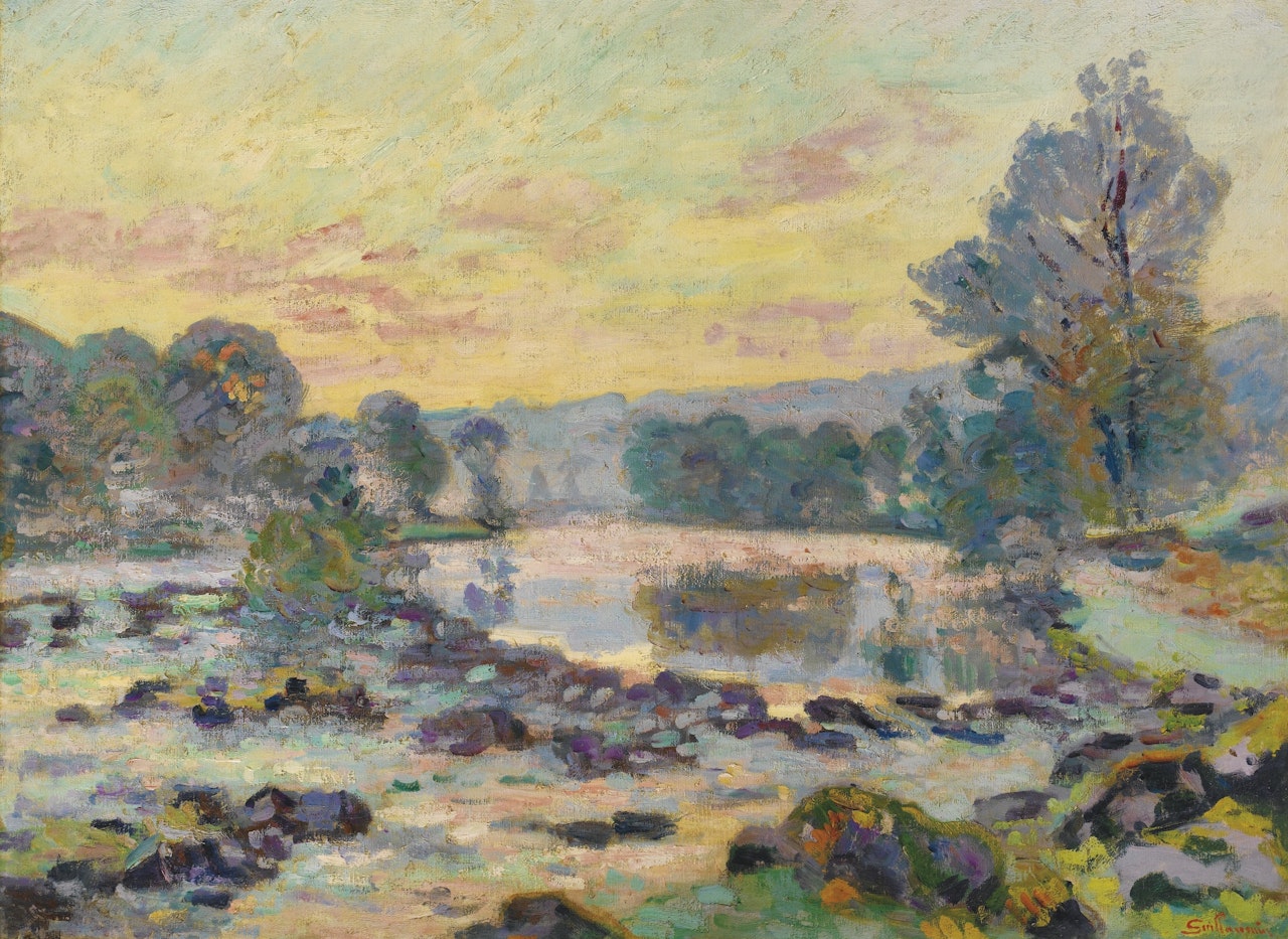LE BARRAGE DE GENETIN, CROZANT by Armand Guillaumin