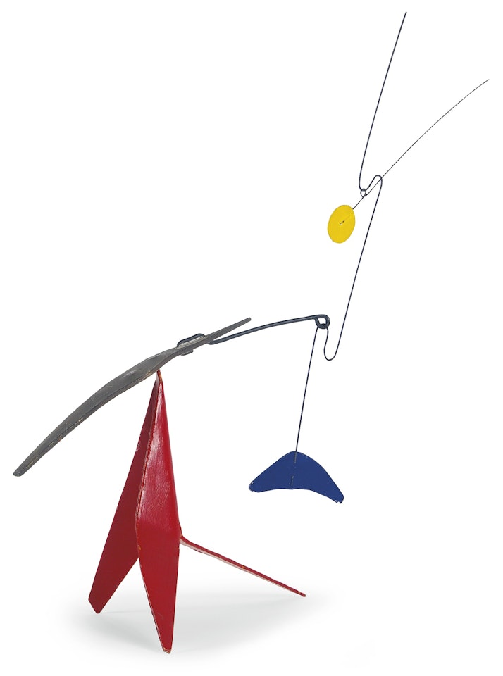 BLUE COUNTERWEIGHT, TWO SPINES by Alexander Calder