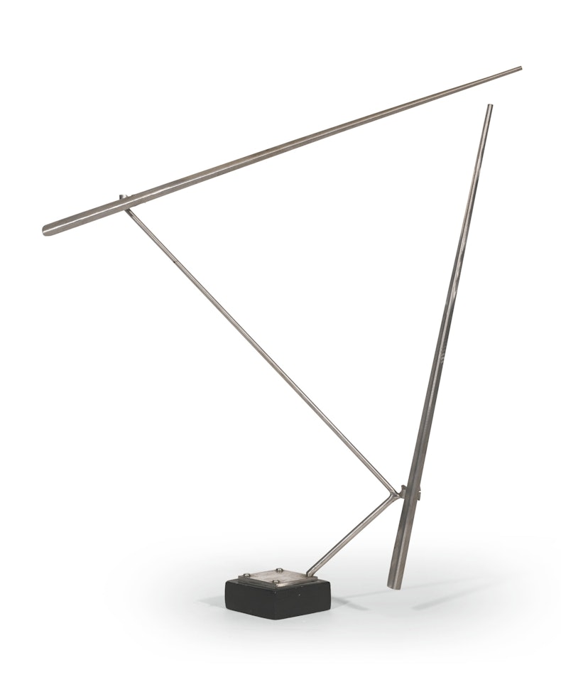 TWO FIXED, TWO MOVING LINES - VARIATION I by George Rickey