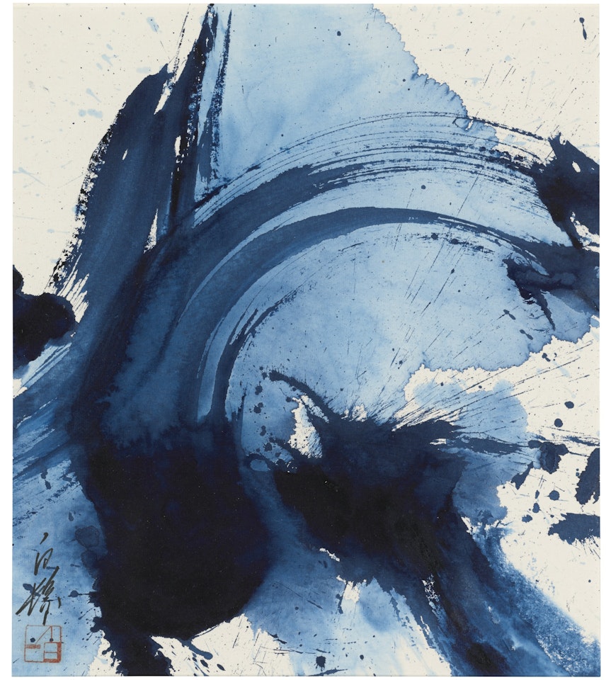 PRUSSIAN BLUE by Kazuo Shiraga