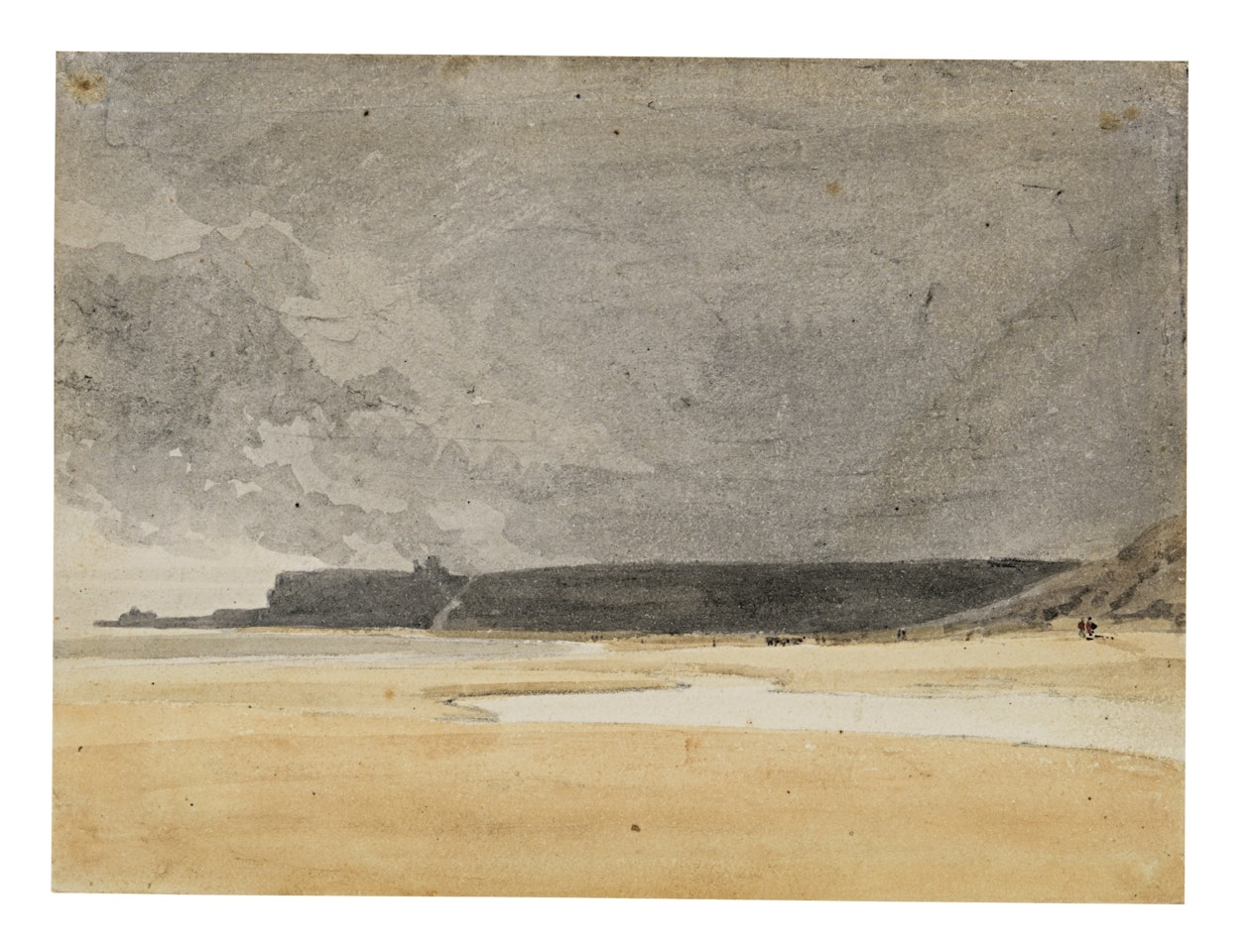 A DISTANT VIEW OF WHITBY, YORKSHIRE by Thomas Girtin