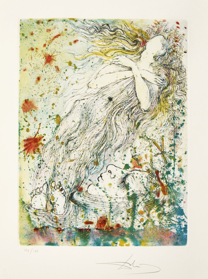 HAMLET (M./L. 607-616; F. 73-2) by Salvador Dali