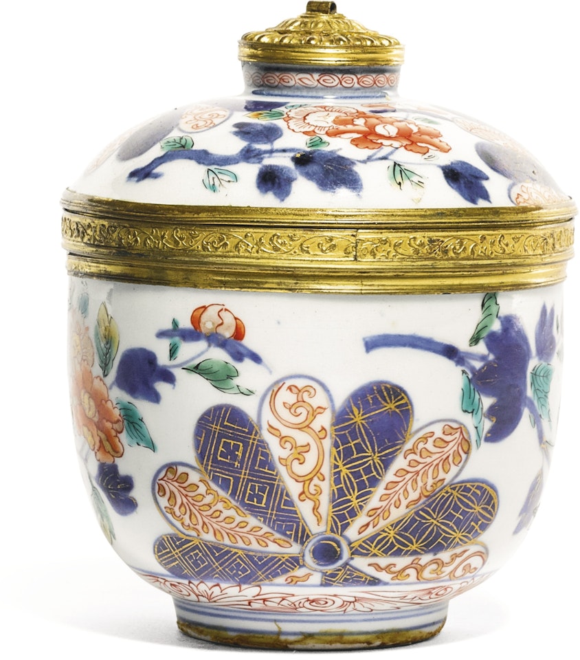 A Régence gilt-bronze mounted Japanese porcelain covered pot
 by Anonymous