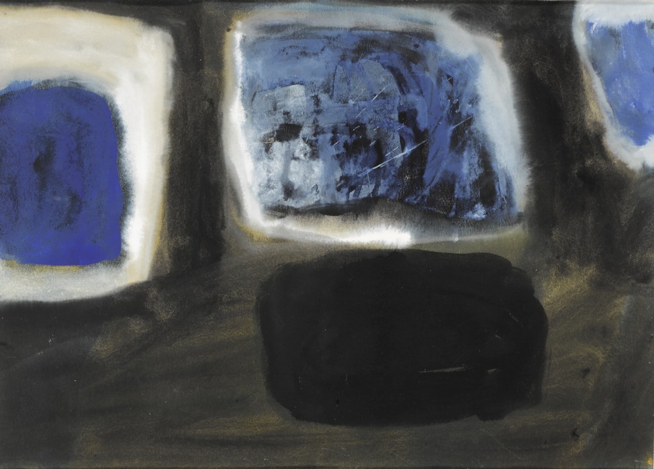 TWO BLACK FORMS by William Scott