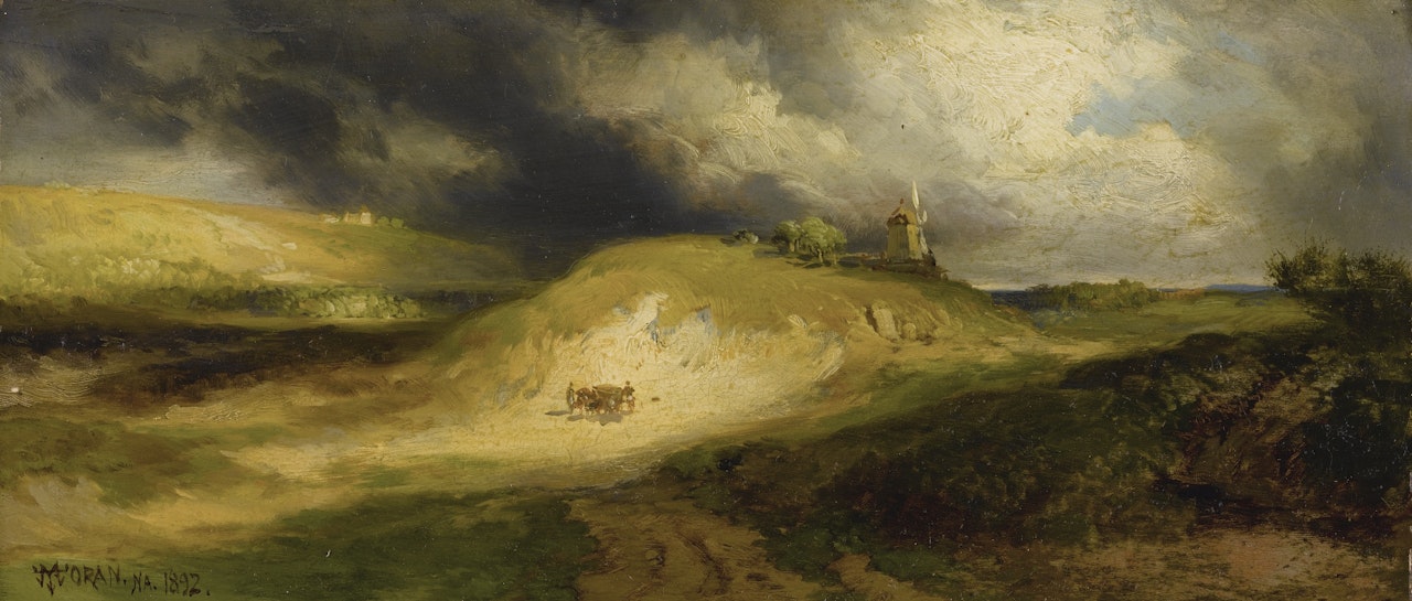 THE GRAVEL BANK, EASTHAMPTON, L.I. by Thomas Moran