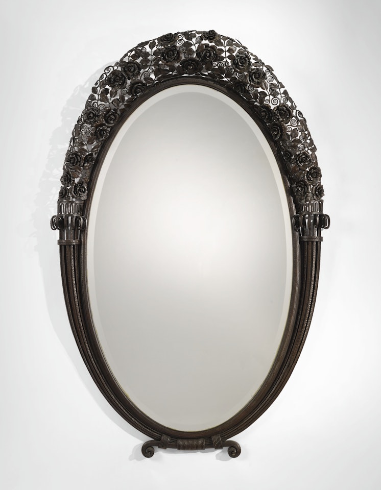 A MONUMENTAL AND RARE MIRROR by Edgar Brandt
