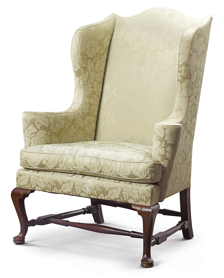 Fine and Rare Chippendale Walnut Easy Chair by Anonymous