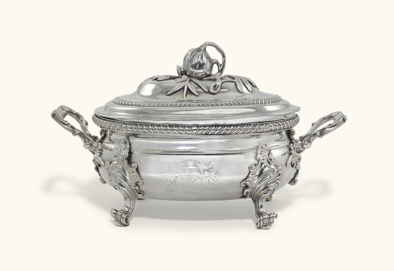 A George III Irish silver two-handled soup tureen and cover by Anonymous