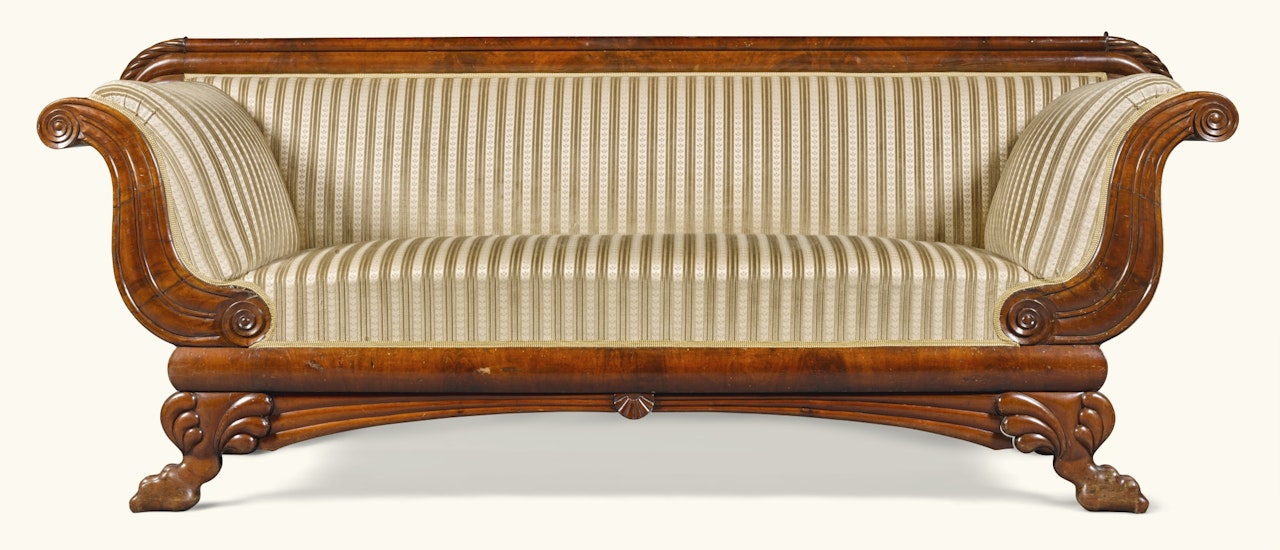 A North German Biedermeier mahogany sofa  by Anonymous