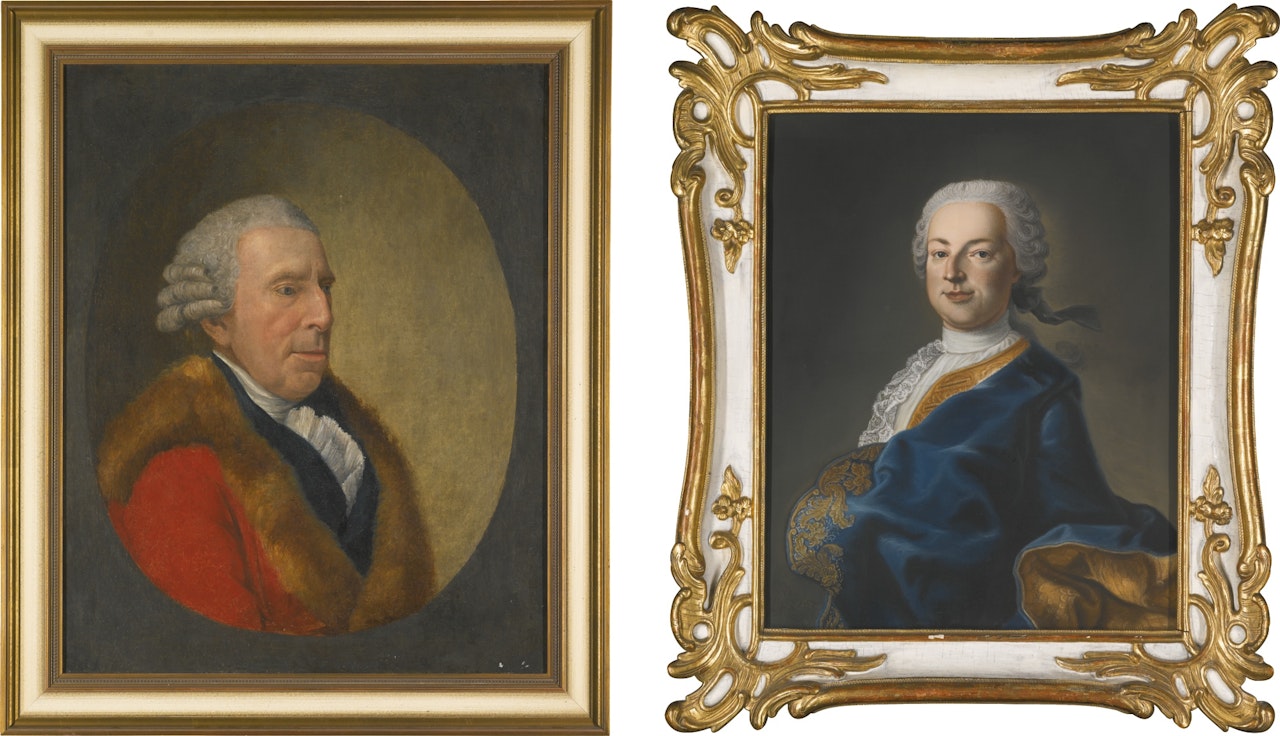 PORTRAIT OF LIBERIUS DIEDRICH VON POST (1737-1822), HALF-LENGTH, IN A RED FUR-LINED COAT by German School