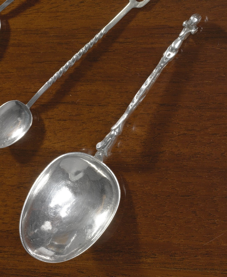 A rare American silver figural spoon, Henricus Boelen I by Anonymous